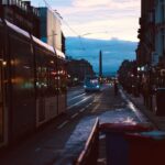 trams running during night time · free stock photo